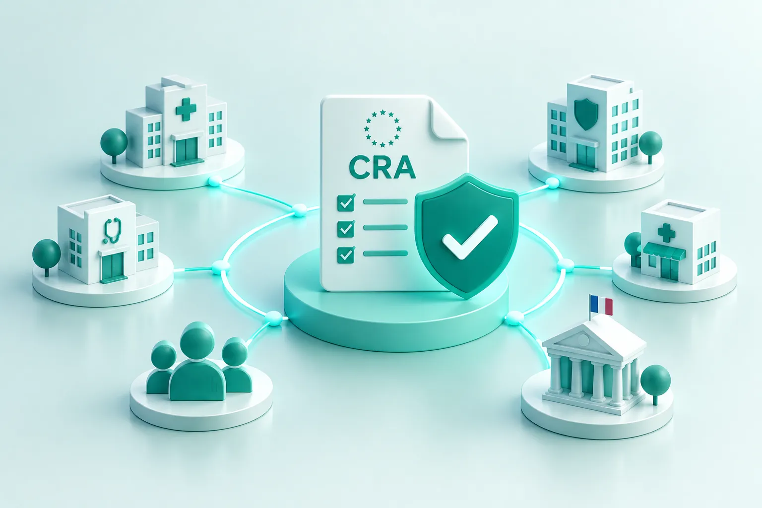 Infographie Hoctave présentant les acteurs et produits concernés par le Cyber Resilience Act.